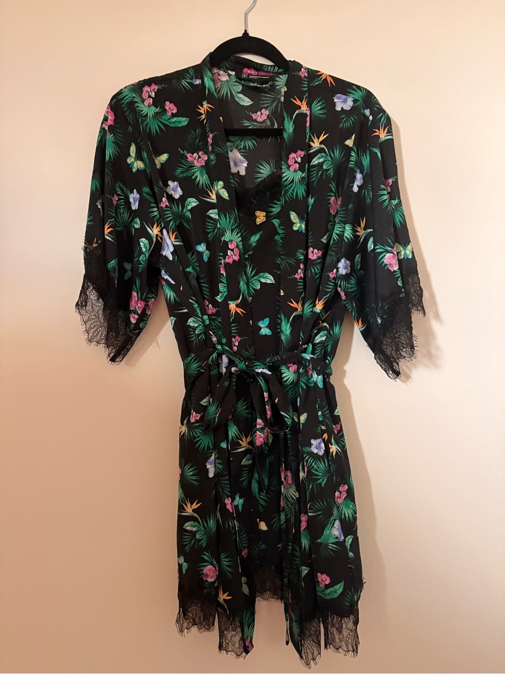 INC tropical print lingerie set NWOT